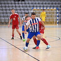 Die DJK Franken Lichtenfels (blau-weiße Trikots) gehören bei der Lichtenfelser Stadtmeisterschaft zu den Favoriten. Im Vorjahr unterlag die DJK im Finale dem FC Lichtenfels.