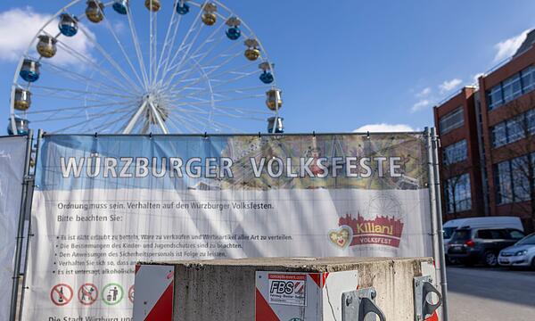 Vor dem Würzburger Frühjahrsvolksfest