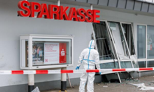 Geldautomaten in Erlangen gesprengt