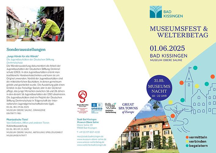 Museumsfest und UNESCO-Welterbetag am 1. Juni in Bad Kissingen