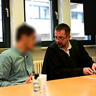 Der Angeklagte und sein Rechtsanwalt Andreas Dräger aus Strullendorf