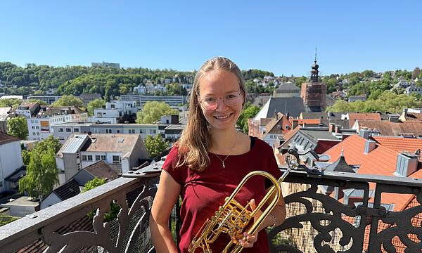 Trompeterin Sophie Rüth -  erste Türmerin im Saarland