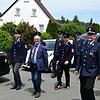 Die Feuerwehr Fölschnitz im Festzug mit Altbürgermeister Stephan Heckel-Michel.