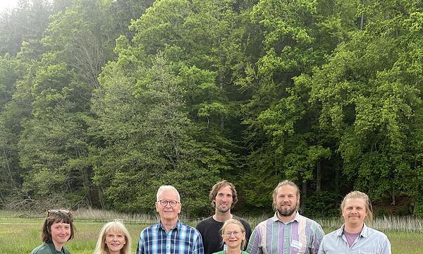 Die ReferentInnen und OrganisatorInnen der Wassertagung in Rupboden (von links): Katharina Hein von der Heinrich-Böll-Stiftung Hessen, Dr. Anne-Kathrin Jackel von der Regierung von Unterfranken, Franz Zang, Dr. Stefan Ossysek, Elisabeth Assmann, J...