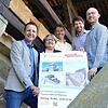 Bürgermeister Andreas Hügerich, Christine Wittenbauer (Leiterin der Stadtbücherei), Stadtbaumeister Gerhard Pülz, Steffen Hofmann (Leiter des Amtes für Wirtschaft, Tourismus & Kultur) und Johannes Zeck, Geschäftsleiter des FADZ Zweckverbandes, fr...