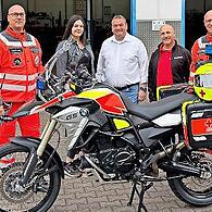 Auf dem Bild sind von links Kenyon De Haney (Motorradstreife Bad Kissingen), Luisa Dernbach (Reifen Müller Bad Brückenau), Harald Reith (Reifen Müller), Gaspare D&lsquo;Angelo (Bridgestone), Armin Stelzner, (Motorradstreife Bad Kissingen).