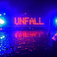 Polizei Blaulicht bei Unfallaufnahme