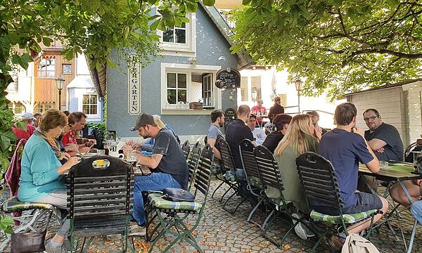 Der Biergarten der Gastwirtschaft "Zur Birke"
