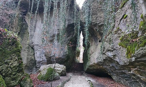 Felsspalte im Felsengarten Sanspareil