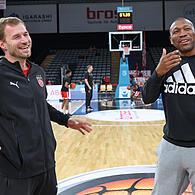 Arbeiteten in Ulm erfolgreich zusammen: Baskets-Headcoach Anton Gavel und der Ulmer Assistenztrainer Tyron McCoy.
