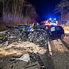 Heftiger Frontalcrash auf der B 303 - drei Frauen teils schwerverletzt Unfall Ebersdorf