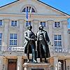 Goethe und Schiller-Denkmal in Weimar.