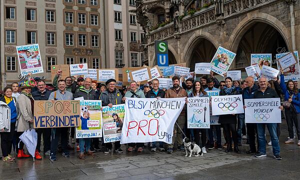 Demonstration für Olympia-Bewerbung