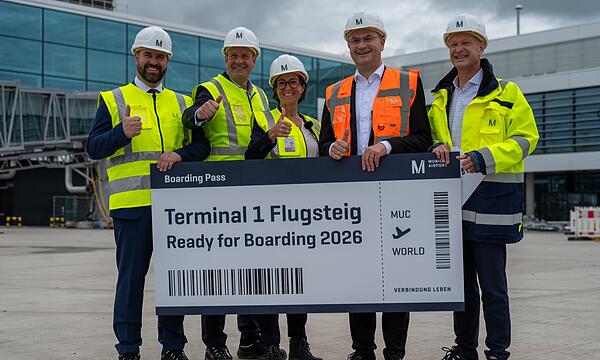 Baufortschritt auf dem Flughafen München