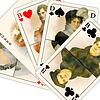Gurken-Alex, König Leopold, Herzogin Auguste Sophie und Martin Luther im Kartenspiel. Gurken-Alex, König Leopold, Herzogin Auguste Sophie und Martin Luther im Kartenspiel.