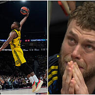 Der Ex-Bamberger Devon Hall schloss kurz vor der Halbzeitpause spektakulär ab, Nicolo Melli (rechts) konnte seine Emotionen kurz vor dem Triumph mit Fenerbahce Istanbul nicht mehr verstecken.