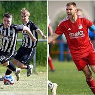 Ob Pit Panzer (linkes Bild, am Ball) und der FC Sand oder die DJK Dampfach mit Christopher Gonnert: Beide Teams wollen sich für die Landesliga qualifizieren.